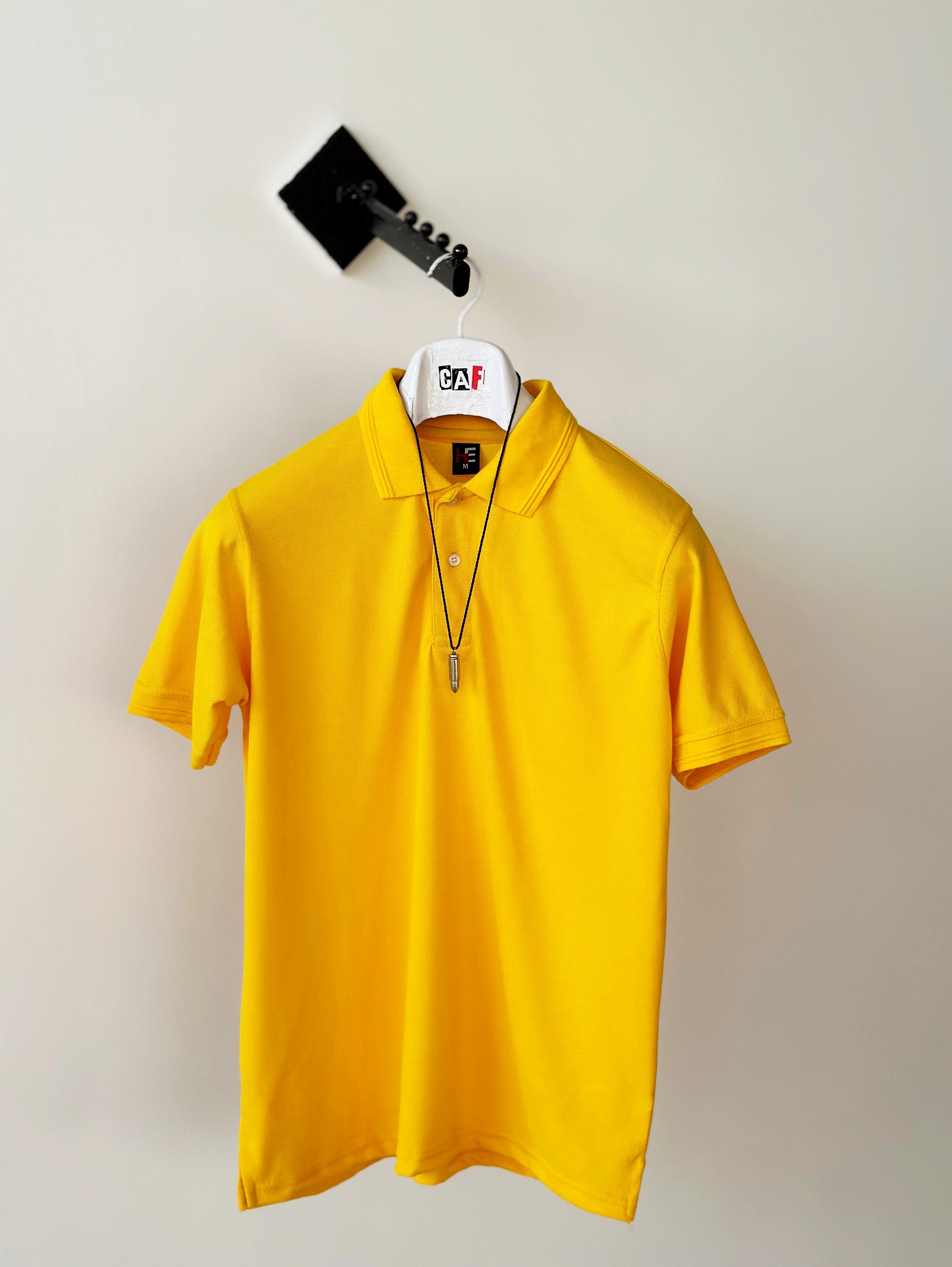 Vibrant Lemon Yellow Polo L