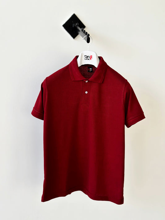 Crimson Maroon Craft Polo