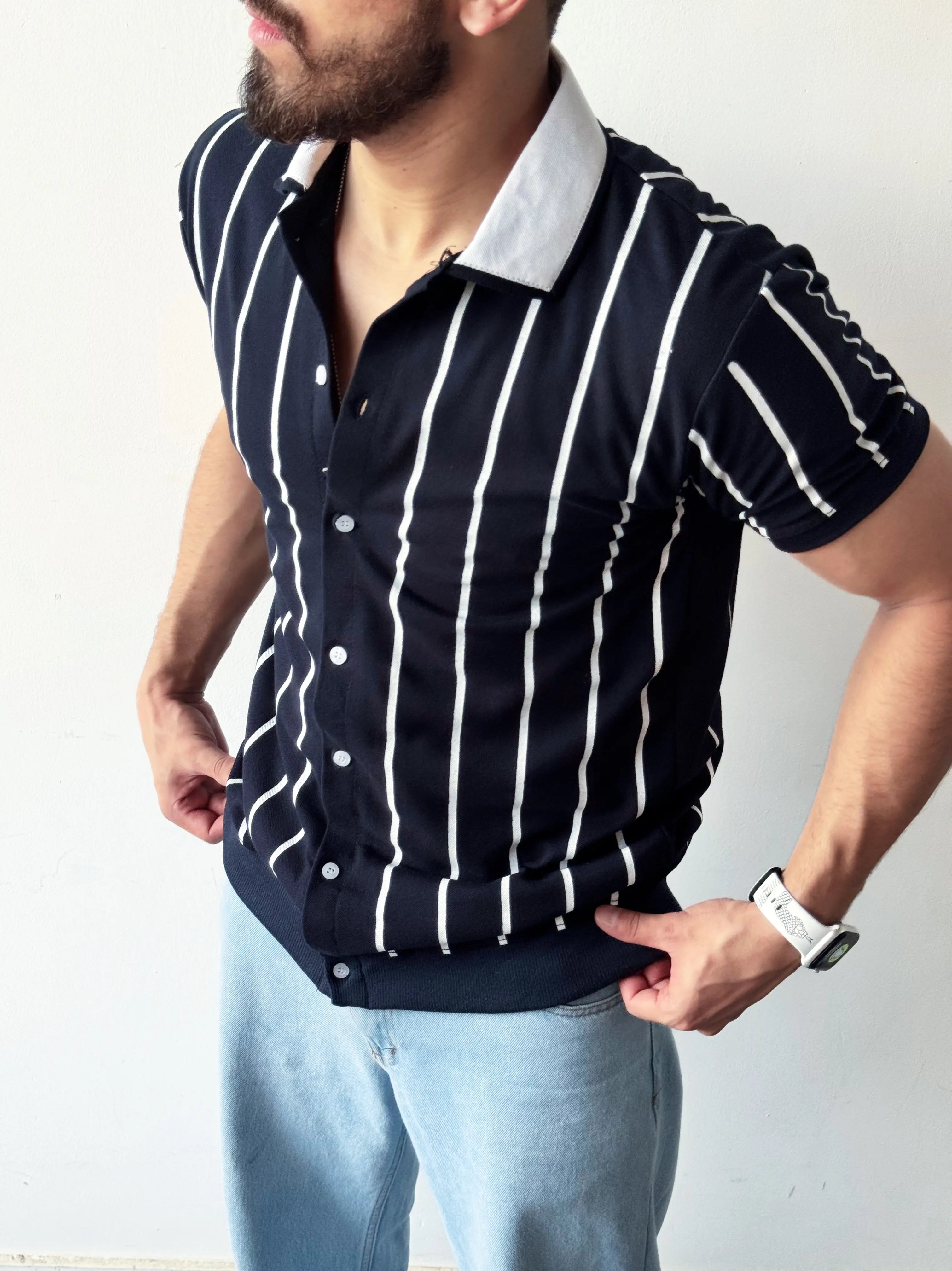 Summer Striped - Cotton Polo Shirt