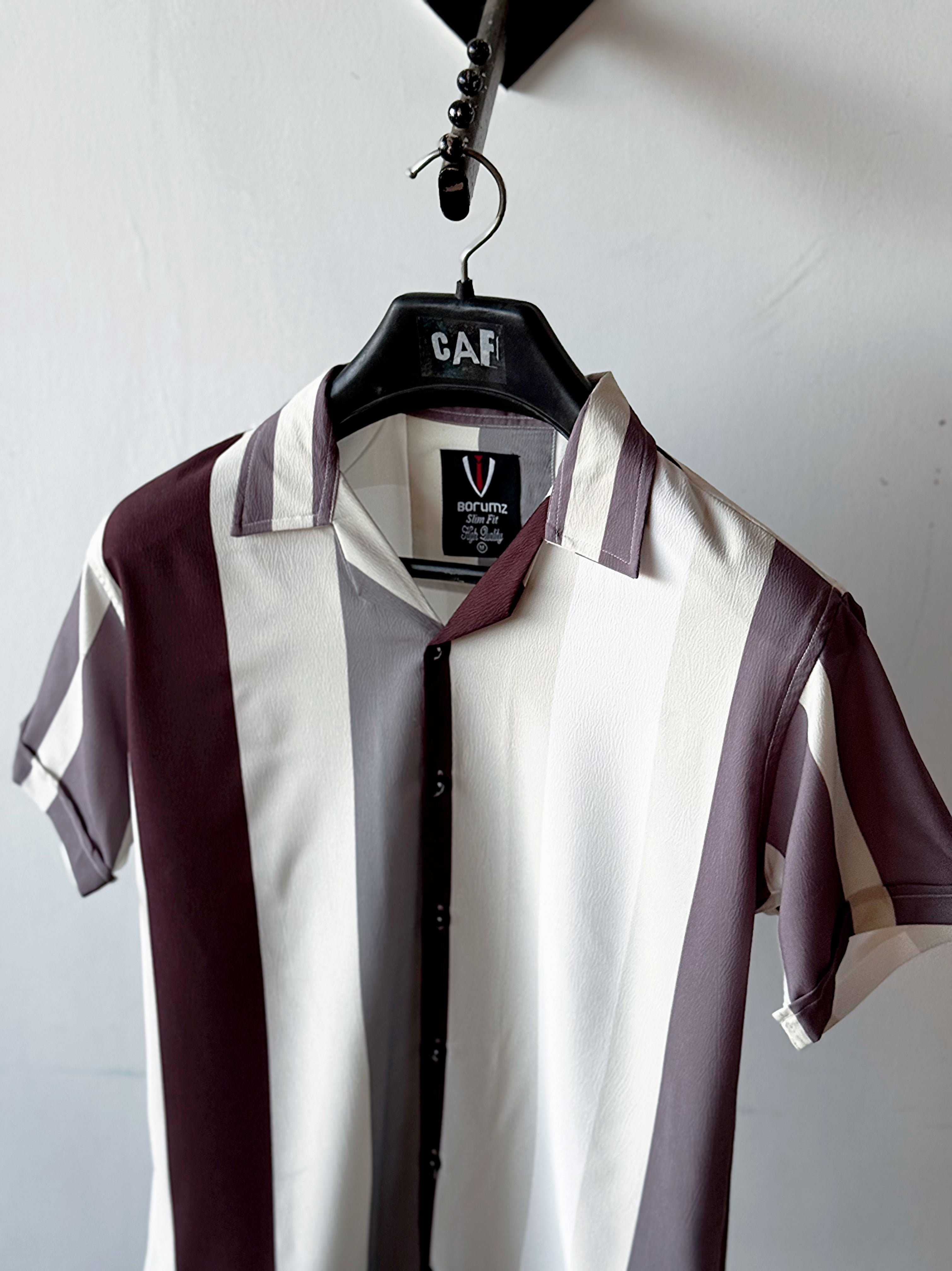 Charcoal Gray Noire Stripes