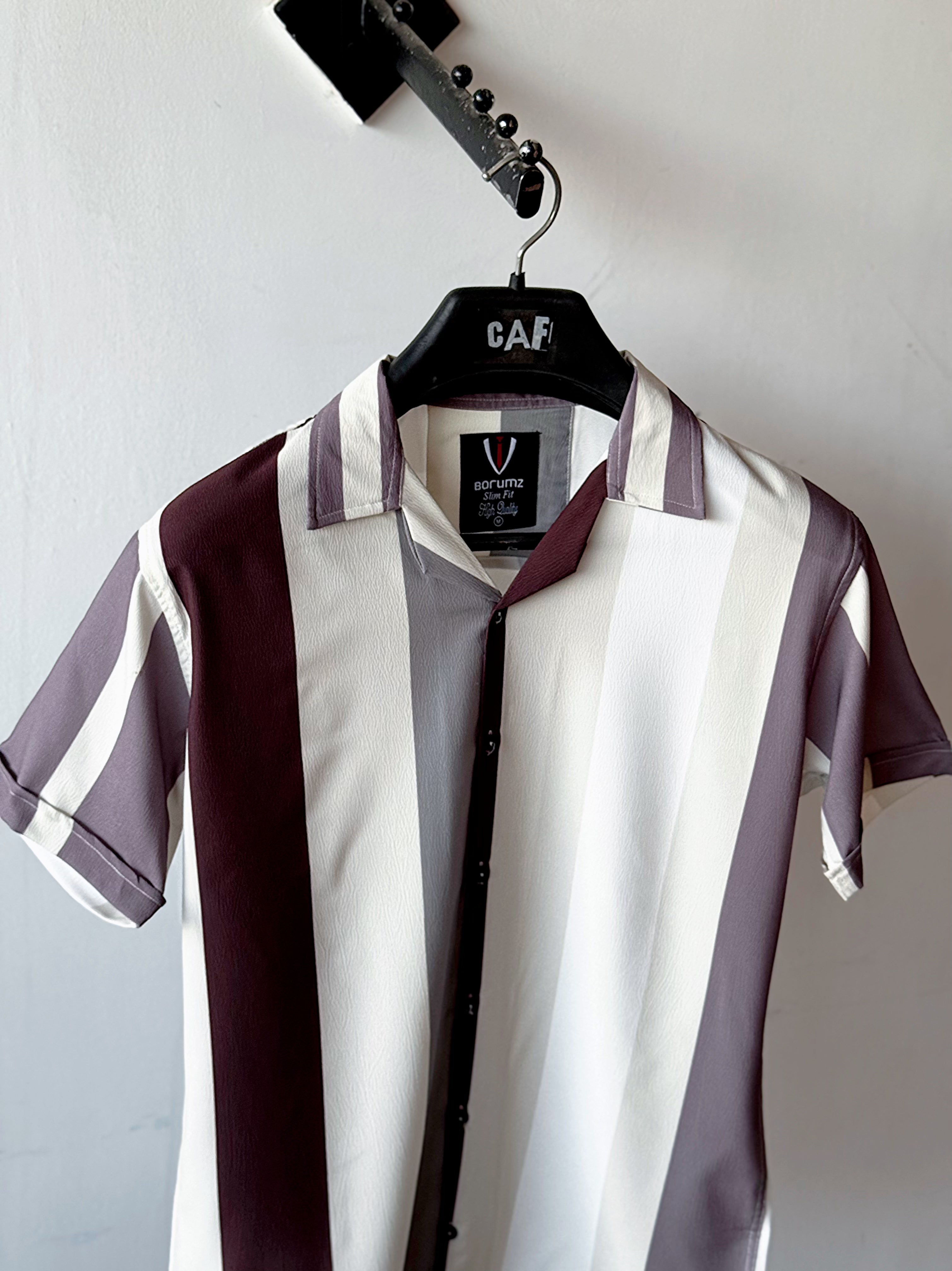 Charcoal Gray Noire Stripes
